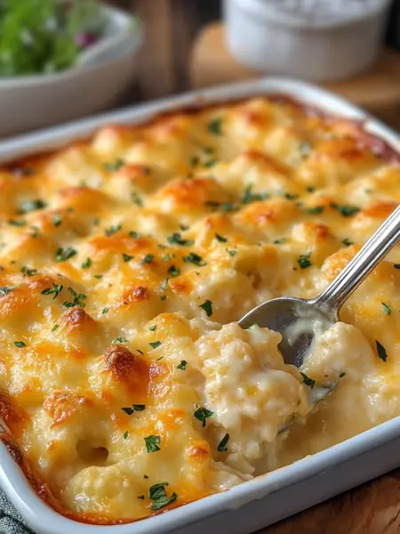 Best Cheesy Cauliflower Casserole