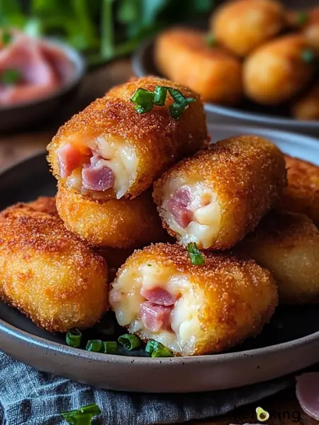 Keto Ham and Cheese Croquettes