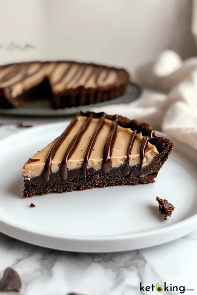 Keto Peanut Butter Brownie Tart