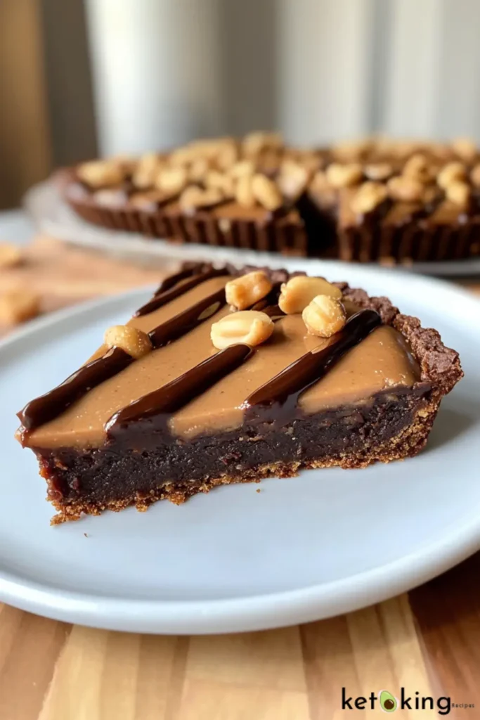 Keto Peanut Butter Brownie Tart