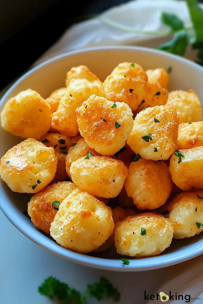 Keto Puffed Cheese Snacks